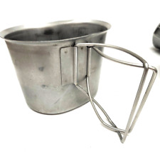 Copo de cantina de aço inoxidável militar dos EUA negócio real, 1 qt. ALÇA DE FIO, USADA comprar usado  Enviando para Brazil