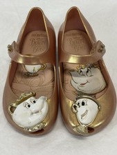 Mini Sapato Feminino Melissa Disney Beauty & Beast Ouro Rosa Mary Jane Tamanho 7 comprar usado  Enviando para Brazil
