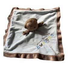Usado, Cobertor de segurança Carter's Baby macaco chocalho azul bicho de pelúcia Lovey comprar usado  Enviando para Brazil