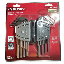 Husky 26 peças SAE e conjunto de chaves sextavadas de braço longo métrico bordas chanfradas tratado termicamente, usado comprar usado  Enviando para Brazil
