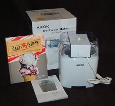 Máquina compacta de sorvete de iogurte AICOK 1.5L BL1500C + livro de sal e palha! NOVO! comprar usado  Enviando para Brazil