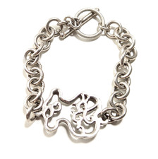 Pulseira modernista exclusiva de prata esterlina 950 formato assimétrico 15,1 g comprar usado  Enviando para Brazil