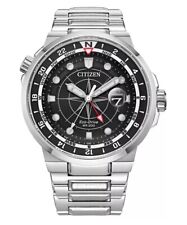 Citizen Eco-Drive relógio masculino duplo tempo prata aço inoxidável 44MM BJ7140-53E, usado comprar usado  Enviando para Brazil