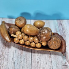 Tigela de frutas de madeira MCM peça central de mesa feita nas Filipinas, usado comprar usado Tigela de frutas de madeira MCM peça central de mesa feita nas Filipinas, usado comprar usado  Enviando para Brazil