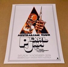 Pôster Pearl Jam 2009 quase perfeito 14/11/09 Perth Austrália Ben Brown - Laranja Mecânica comprar usado  Enviando para Brazil