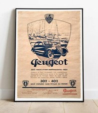 Poster retro peugeot d'occasion  L'Isle-sur-la-Sorgue