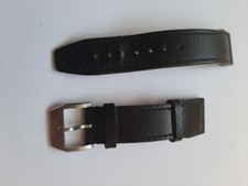 Iwc black leather for sale  LEICESTER