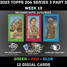 Topps Star Wars Card Trader Topps 206 T-206 Series 3 VERDE VERMELHO AZUL Semana 10, usado comprar usado  Enviando para Brazil