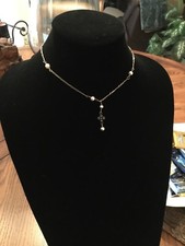 Collana perle argento usato  Spedire a Italy