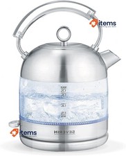 Usado, Chaleira de vidro retrô SEVERIN, capacidade XXL de 1,7 L, potente e compacta comprar usado  Enviando para Brazil