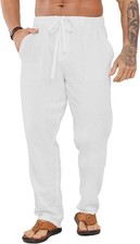 Mens linen trousers for sale  LONDON