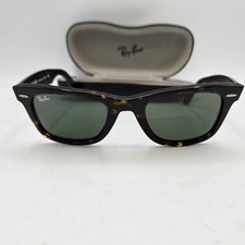 Óculos de sol Ray-Ban RB2140 902 original Wayfarer armação de tartaruga lentes verdes 50mm, usado comprar usado  Enviando para Brazil