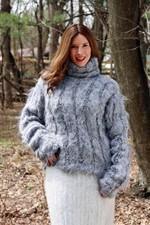 Furry silver mohair for sale  Middleton