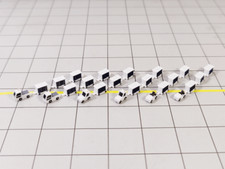6x Reboques de Bagagem TUG & DOLLY Brancos Airport GSE Modelos de Veículos Escala 1:400 comprar usado  Enviando para Brazil