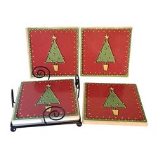 4 christmas ceramic coasters for sale 4 christmas ceramic coasters for sale Foley