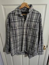 Camisa masculina Abercrombie & Fitch grande cinza flanela anos 90 xadrez tamanho grande comprar usado  Enviando para Brazil