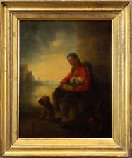 antique dog painting for sale  LEATHERHEAD