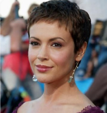 Usado, Perucas femininas marrons escuras sintéticas curtas corte pixie perucas à prova de calor sem peruca de renda comprar usado  Enviando para Brazil