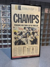 Pittsburgh Penguins Pittsburgh Steelers 4 jornais emoldurados 2006 e 2009 anos, usado comprar usado  Enviando para Brazil