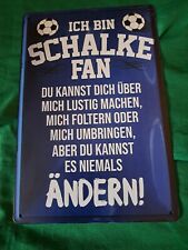 Metallschild fußball schalke gebraucht kaufen  Kiefersfelden