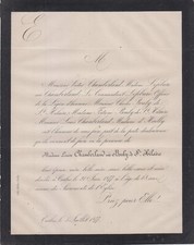 1877 faire part usato  Spedire a Italy