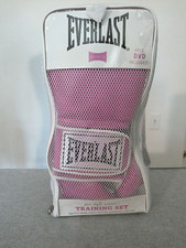 Usado, Conjunto de luva de boxe feminina Everlast rosa novo na embalagem fita de corda de pular DVD FALHAS comprar usado  Enviando para Brazil