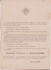 *1906 Faire-part décès Anne-Justine de MOLAS-CLAVÈRES - Lectoure (Gers). comprar usado  Enviando para Brazil