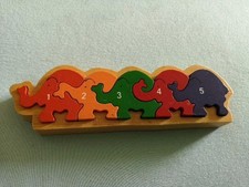 Holzpuzzle elefanten zahlen gebraucht kaufen  Donaueschingen