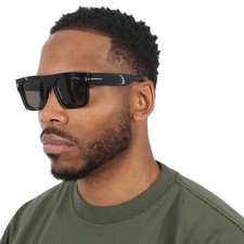 Óculos de sol masculino Tom Ford Fausto Smoke Browline FT0711 01A 53 FT0711 01A 53 comprar usado  Enviando para Brazil