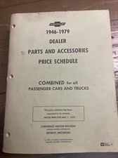Chevrolet 1946-1979 piezas y accesorios calendario de precios catálogo libros camión segunda mano  Embacar hacia Mexico