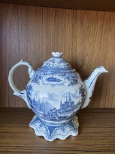 Chaleira de porcelana vintage azul e branca INGLÊS, assinada comprar usado Chaleira de porcelana vintage azul e branca INGLÊS, assinada comprar usado  Enviando para Brazil