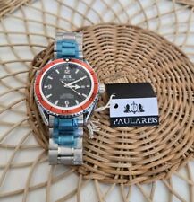 Paulareis relógio automático 45 mm com pulseira SS moldura laranja mostrador preto data comprar usado  Enviando para Brazil