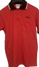 Camisa polo masculina uniforme funcionário Verizon logotipo S manga curta vermelha com acabamento preto comprar usado  Enviando para Brazil