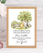 Personalised teacher print for sale  NOTTINGHAM