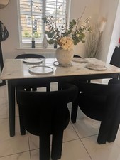 Solid marble dining for sale  BURNLEY