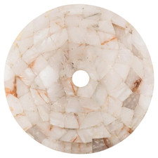 Lavatório de pedra de quartzo branco feito à mão, pia de banheiro de quartzo branco comprar usado  Enviando para Brazil