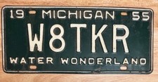 Placa de licença de rádio amador Michigan 1955 Water Wonderland # W8TKR comprar usado  Enviando para Brazil