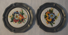 Zinnteller blumendekor druck gebraucht kaufen  Leinfelden-Echterdingen