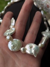 Perlenkette barockperlen weiss gebraucht kaufen  Friedberg