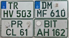 🇩🇪 GERMANY TAX FREE GREEN LICENSE PLATE EURO EUROPE na sprzedaż  PL