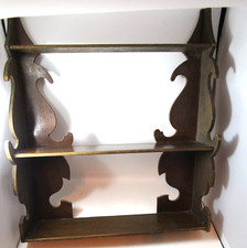 Prateleira de parede antiga de madeira 3 camadas com lados de pergaminho 16"x14" comprar usado Prateleira de parede antiga de madeira 3 camadas com lados de pergaminho 16"x14" comprar usado  Enviando para Brazil