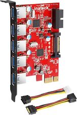 Placa de expansão Inateck 5 portas PCI-E para USB 3.0 5Gbps 15 pinos conector de alimentação SAT comprar usado  Enviando para Brazil