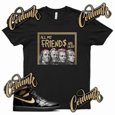 Preto camiseta amigos morto Jogo J1 1 Ouro Metálico se Couro Envernizado Mid comprar usado  Enviando para Brazil