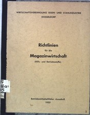 Richtlinien magazinwirtschaft gebraucht kaufen  Koblenz