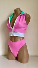 Schminke 🥛 Dream Reversível Conjunto Polo Wear Dança Zip Off Colete Alto Perna Calças comprar usado  Enviando para Brazil