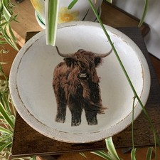 Highland cow wooden for sale  NEW QUAY
