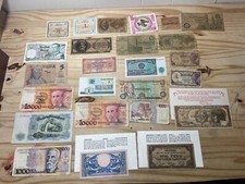 Lote Surtido de 25 Billetes Extranjeros Mundiales Alto Valor segunda mano  Embacar hacia Mexico