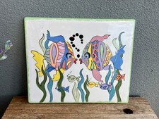 Usado, Telha cerâmica decorativa de peixe tropical da talentosa fabricante de Melbourne./14 comprar usado  Enviando para Brazil