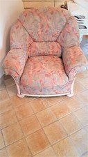 Fauteuil tissu fleuri d'occasion  Ferrières-en-Gâtinais