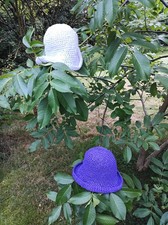 Sommerhut gehäkelt lila gebraucht kaufen  Rahden